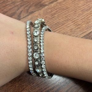 Silver bracelet set